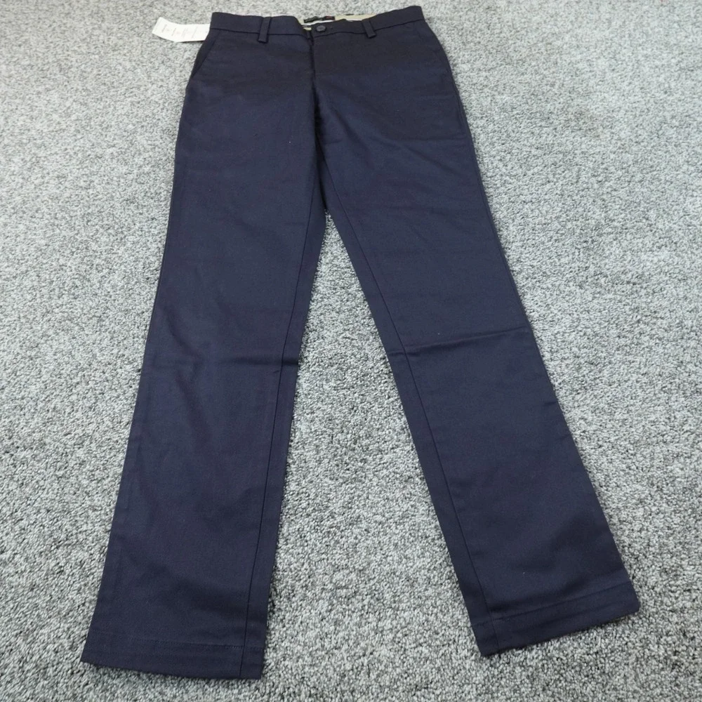 NEW Dockers Pants Mens 29X32 Navy Blue Khaki Slim Fit Chino Trouser Stretch Work